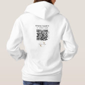 Pull À Capuche Logo White Business Code QR Marque de l'entreprise (Dos)