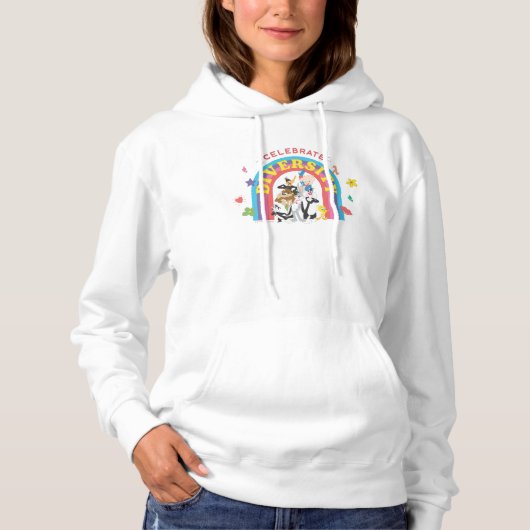 Pull À Capuche LOONEY TUNES™ - Celebrate Diversity Pride Arc-en-c (Devant)