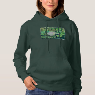 Pull À Capuche Lotus blanc et nénuphars