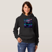 Pull À Capuche Loutre de mer cool Synthwave Loutre errante  3 (Devant entier)