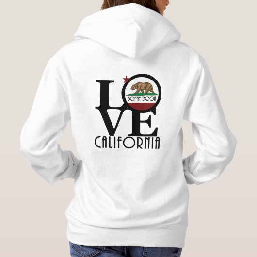 Pull À Capuche LOVE Bonny Doon California (impression arrière) (Dos)