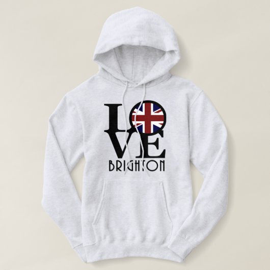 Pull À Capuche LOVE Brighton Angleterre (Design devant)