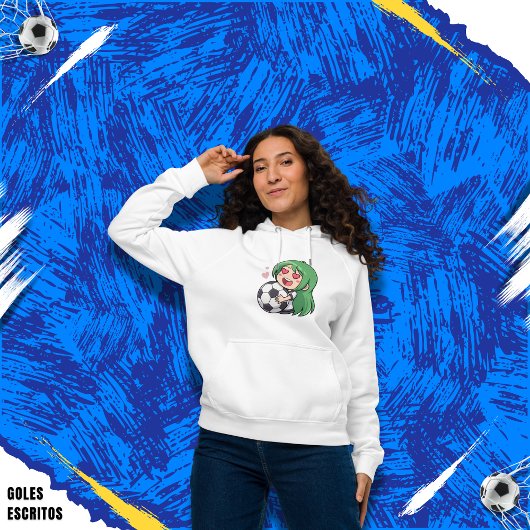 Pull À Capuche Love for soccer kawaii anime design