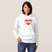 Pull À Capuche Love & Romance Concept Design with Heart Elements (Devant entier)