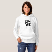 Pull À Capuche LOVE with Horse Sweatshirt féminine (Devant entier)