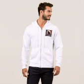 Pull À Capuche Lune de chats noirs d'Halloween (Devant entier)