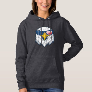 Pull À Capuche Lunettes de soleil aigle patriotique dessin vector