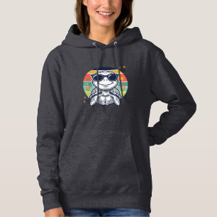 Pull À Capuche Lunettes de soleil tortue tropicale vintage Beach