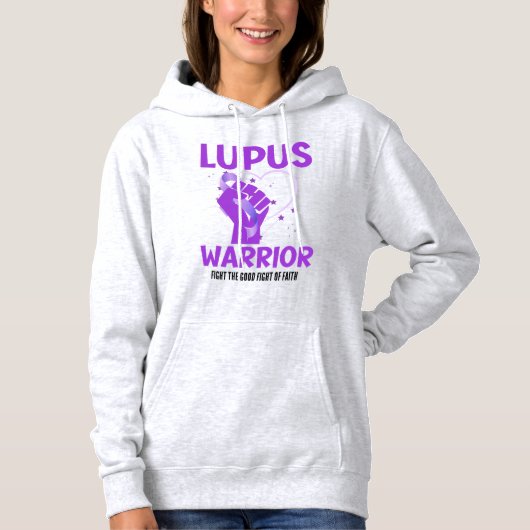 Pull À Capuche LUPUS WARRIOR Purple Ribbon Sensibilisation (Devant)