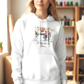 Pull À Capuche Machine à coudre sur mesure Seamstress blanc