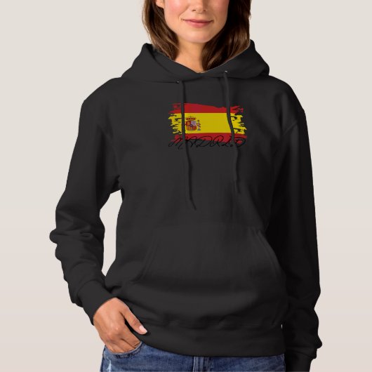Pull À Capuche Madrid Capitale Espagne Drapeau España Hispania Ib (Devant)