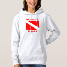 Maineiac Divers Dive Drapeau Logo Femmes Sweatsirt