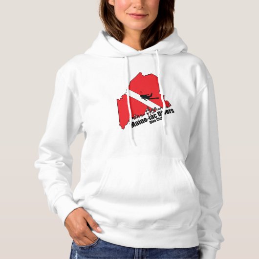 Pull À Capuche Maineiac Divers Silhouette Logo Femme Sweatshirt (Devant)