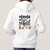 Pull À Capuche Mama a besoin d'un recharge (Dos)