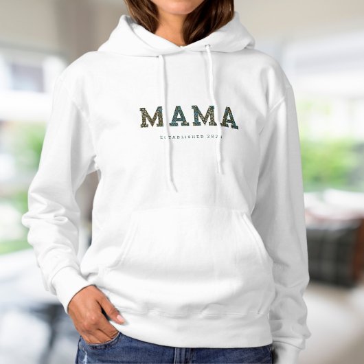 Pull À Capuche Mama année customisée - légère tendance