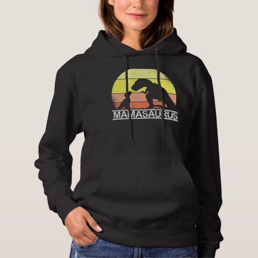 Pull À Capuche Mama Saurus Fête des Mères Rex Dinosaur Pour Maman (Devant)