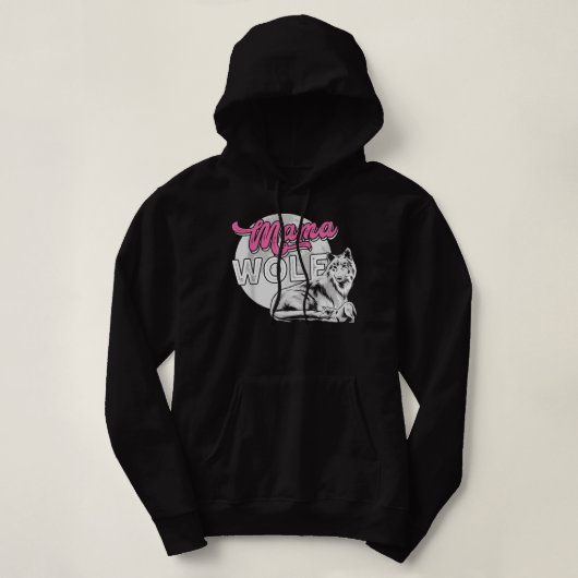 Pull À Capuche Mama Wolf protège son petit T-shirt enfant (Design devant)