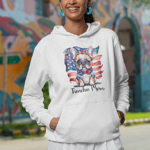 Maman Bouledogue Français Drapeau USA Patriotique