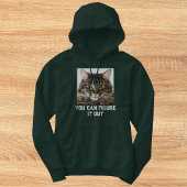 Pull À Capuche Maman de chat personnalisée Citation blanche forêt