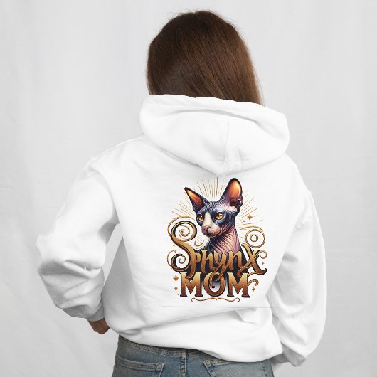 Pull À Capuche Maman de chat Sphynx femme