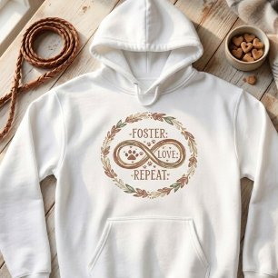 Pull À Capuche Maman de chien de sauvetage Répéter l'amour à l'in