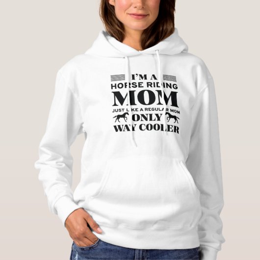 Pull À Capuche Maman de l'équitation (Devant)