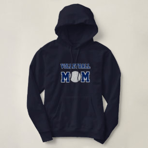 Pull À Capuche Maman de volleyball - bleu marine et blanc