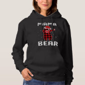 Pull À Capuche Maman Ours Dabbing Pajama de Noël avec chapeau de  (Devant)