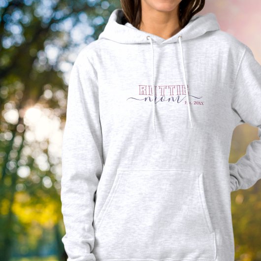 Pull À Capuche Maman Rottweiler Script Universitaire Établie