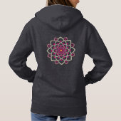 Pull À Capuche Mandala rose simple (Dos)