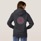 Pull À Capuche Mandala rose simple (Dos entier)