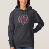 Pull À Capuche Mandala rose simple (Devant)