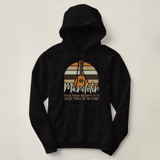 Pull À Capuche Mandolin Lover Official Musical Inst... Musicien S (Design devant)