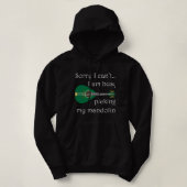 Pull À Capuche Mandolin Lover Picking Bluegrass Music Notes (Design devant)