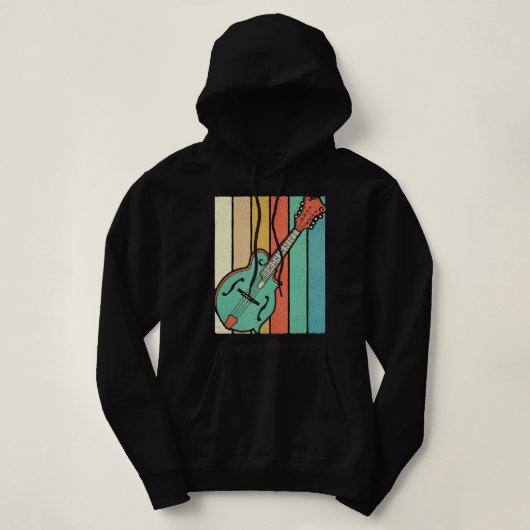 Pull À Capuche Mandolin Lover Player Funky Retro Bluegrass Mandol (Design devant)