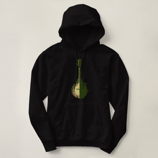 Pull À Capuche Mandolin Lover Trees Reflection 80s Retro Outdoor (Design devant)