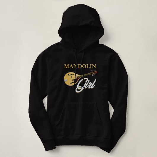 Pull À Capuche Mandolin Lover Womens Mandolin Girl Player Bluegra (Design devant)