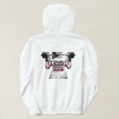Pull À Capuche Manger Dormir Soulever Répéter – Accro de la sall (Design dos)