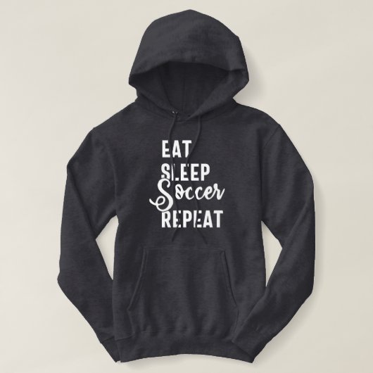 Pull À Capuche mangez sommeil soccer répéter (Design devant)