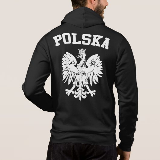 Pull À Capuche Manteau de la Pologne des bras (Dos)