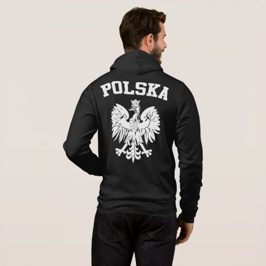 Pull À Capuche Manteau de la Pologne des bras (Dos entier)