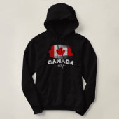 Pull À Capuche Maple Leaf Fête du Canada Drôle drapeau canadien r (Design devant)