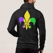 Pull À Capuche Mardi gras vert Yellow Purple Fleur-de-lis (Dos)