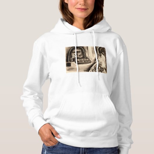Pull À Capuche Mariée gothique en miroir sweatshirt de dessin Spo (Devant)
