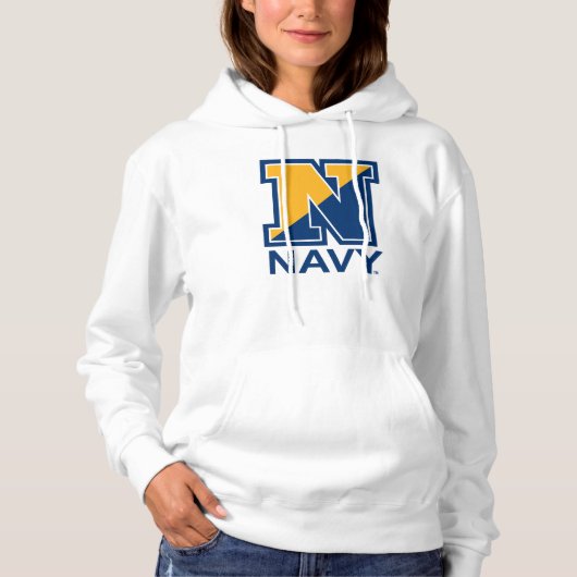 Pull À Capuche Marine américaine | Marine initiale N (Devant)