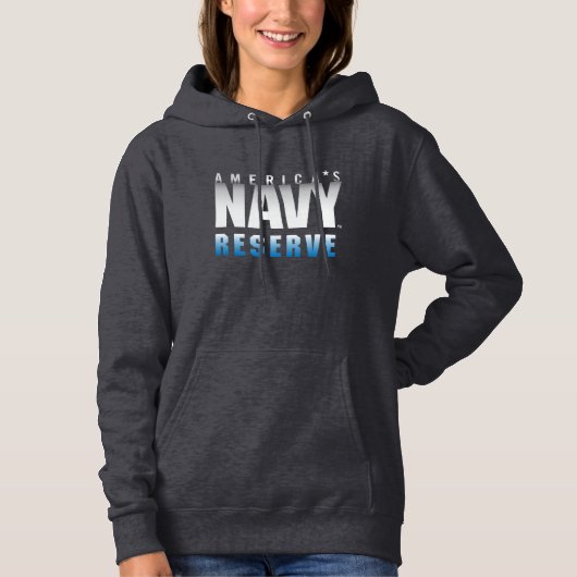 Pull À Capuche Marine américaine | Réserve navale américaine (Devant)