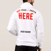 PULL À CAPUCHE MARQUE BLANCHE MODERNE ET PERSONNALISABLE VÉRIFIÉE (Dos)