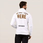 PULL À CAPUCHE MARQUE BLANCHE MODERNE ET PERSONNALISABLE VÉRIFIÉE (Dos entier)