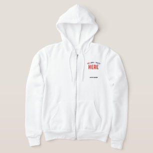 PULL À CAPUCHE MARQUE BLANCHE MODERNE ET PERSONNALISABLE VÉRIFIÉE