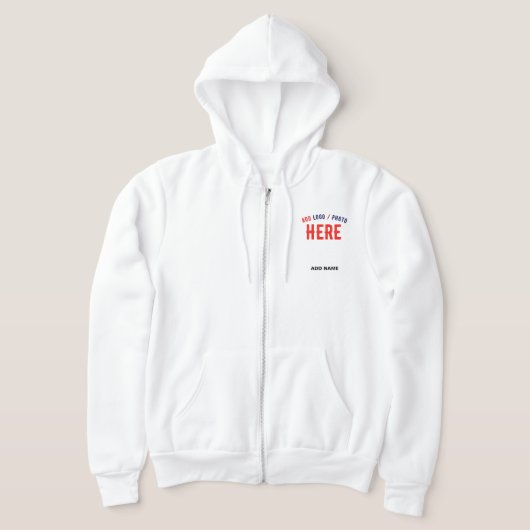 PULL À CAPUCHE MARQUE BLANCHE MODERNE ET PERSONNALISABLE VÉRIFIÉE (Poser)
